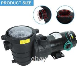 1.0 HP In/Above Ground Swimming Pool Pump, 110V 5220GPH Single Speed With Basket