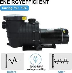 1.0 HP In/Above Ground Swimming Pool Pump, 110V 5220GPH Single Speed With Basket
