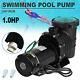 1.0 Hp Self Priming Swimming Pool Pump Dual Voltage In Ground &above Ground
