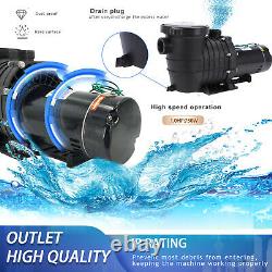 1.0HP 110-120V InGround Swimming Pool Portable Pump Motor With Filter Above Ground