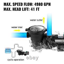 1-1/2HP 1 Speed Inground Swimming Pool pump motor Strainer+ 1.5'' NPT AC 110V US