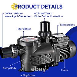 1.2/3hp High Speed Super Pump For Hayward In-Ground Above-Ground Swimming Pool