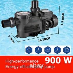 1.2HP 3630GPH Inground Swimming Pool Water Pump with Strainer 900W Pro Pump
