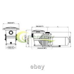 1.5/2HP 110-240V INGROUND Swimming POOL PUMP MOTOR with Strainer 3450RPM 60HZ