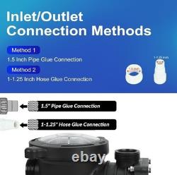 1.5 HP In/Above Ground Swimming Pool Pump, 110V 1.5HP + Single Speed + 110-120V