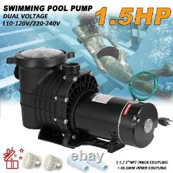 1.5 HP Swimming Pool Pump for Hayward, In/Above-Ground With Strainer Basket