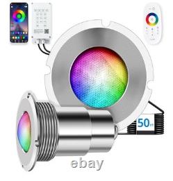 1.5 Inch LED RGBW Multicolor Inground Pool Light 50 Ft Cable AC 120V