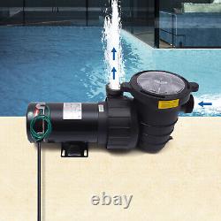 1.5HP 1100W Swimming Pool Pump In/Above Ground Fish Ponds with Strainer Basket