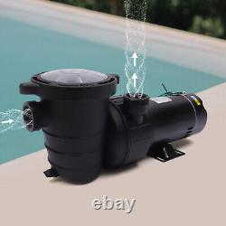 1.5HP 1100W Swimming Pool Pump In/Above Ground Fish Ponds with Strainer Basket