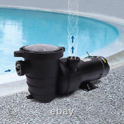 1.5HP 1100W Swimming Pool Pump In/Above Ground Fish Ponds with Strainer Basket