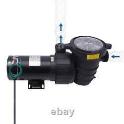 1.5HP 1100W Swimming Pool Pump In/Above Ground Fish Ponds with Strainer Basket