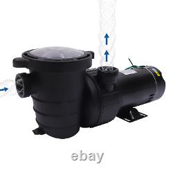 1.5HP 1100W Swimming Pool Pump In/Above Ground Fish Ponds with Strainer Basket