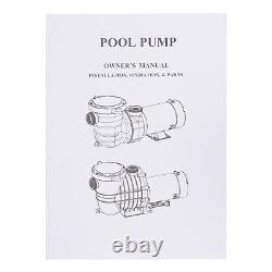 1.5HP 1100W Swimming Pool Pump In/Above Ground Fish Ponds with Strainer Basket