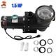 1.5hp 1speed In Ground Swimming Pool Pump Motor Strainer Above Inground 115/230v