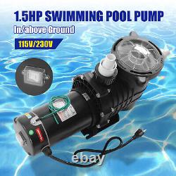 1.5HP 1Speed IN GROUND Swimming POOL PUMP MOTOR Strainer Above Inground 115/230V