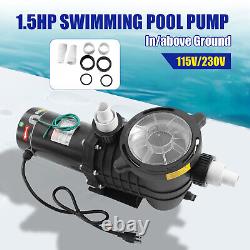 1.5HP 1Speed IN GROUND Swimming POOL PUMP MOTOR Strainer Above Inground 115/230V