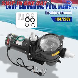 1.5HP 1Speed IN GROUND Swimming POOL PUMP MOTOR Strainer Above Inground 115/230V
