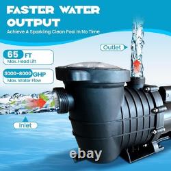 1.5HP 2-Speed Swimming Pool Pump 230V Above Ground Inground Self-Priming Motor