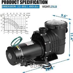 1.5HP Hayward Swimming Pool Pump Motor Strainer With Cord In/Above Ground Hi-Flo