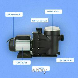 1.5HP In-Ground Swimming Pool Pump Motor Strainer Above Ground Energy Efficient
