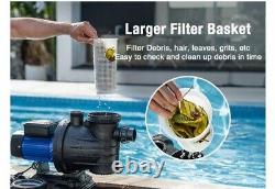 1.5HP Powerful Self Priming in/Above Ground Swimming Pool Pump w Strainer Basket