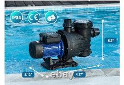 1.5HP Powerful Self Priming in/Above Ground Swimming Pool Pump w Strainer Basket