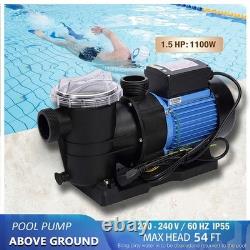 1.5HP Single Speed Swimming Pool Pump Energy Efficient Strainer 6815GPH US STOCK