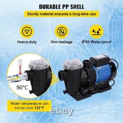 1.5HP Single Speed Swimming Pool Pump Energy Efficient Strainer 6815GPH US STOCK