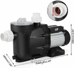 1.5HP Spa Swimming Pool Pump 5040 GPH Hi-Flo Strainer In Ground / Above Ground