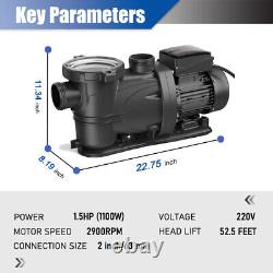 1.5HP Swimming Pool Pump For Pentair with UL 220v Commercial Variable Speed Pump