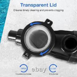 1.5HP Swimming Pool Pump In/Above Ground with Motor Strainer Basket, 4740 GPH