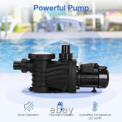 1.5HP Swimming Pool Pump In/Above Ground with Motor Strainer Basket, 4740 GPH
