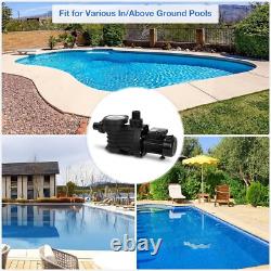 1.5HP Swimming Pool Pump In/Above Ground with Motor Strainer Basket, 4740 GPH