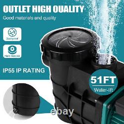 1.5HP Swimming Pool Pump In/Above Ground with Motor Strainer Filter Basket