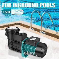 1.5HP Swimming Pool Pump In/Above Ground with Motor Strainer Filter Basket