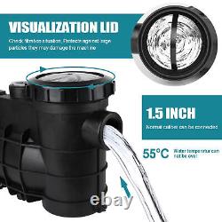 1.5HP Swimming Pool Pump In/Above Ground with Motor Strainer Filter Basket