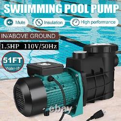 1.5HP Swimming Pool Pump Motor Hayward withStrainer Filter In/Above Ground 6500GPH