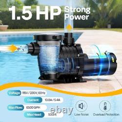 1.5HP Swimming Pool Pump Replacement for Hayward In/Above Ground 6500GPH 115/230
