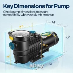 1.5HP Swimming Pool Pump Replacement for Hayward In/Above Ground 6500GPH 115/230