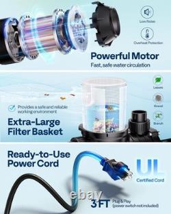 1.5HP Swimming Pool Pump Replacement for Hayward In/Above Ground 6500GPH 115/230