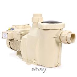 1.5HP Variable Speed InGround Pool Pump Swimming Pool 1.5 / 2 inch Fitting 230V