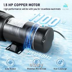 1.5hp Swimming Pool Pump In/Above Ground High Flow Rate 5547gph 3450rpm 1100 W