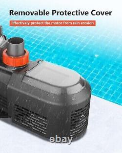 1.8HP Variable Speed High-Flo Inground Swimming Pool Pump with Filter Basket Cover