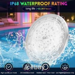10 Color Changing LED Pool Light, 120V, Remote, Controller, App, 50Ft Cord