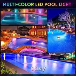 10 Color Changing LED Pool Light, 120V, Remote, Controller, App, 50Ft Cord