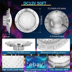 10 Inch LED Pool Lights for inground Pool, 12V DC Swimming Pool Light, 50Ft Cord