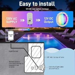 10 Inch LED Pool Lights for inground Pool, 12V DC Swimming Pool Light, 50Ft Cord