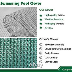 10FT Inground Swimming Pool Cover Rectangle Winter Pool Cover Safety Heavy Duty