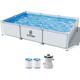 10ft. X 6.8ft. X 26in. Outdoor Rectangular Frame Above Ground Swimming Pool Set K