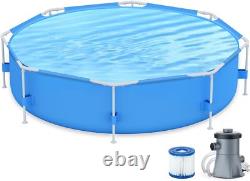 10ft X 30in Above Ground Pool Set Round Frame Swimming Pool 1185 Gallons Outdoor